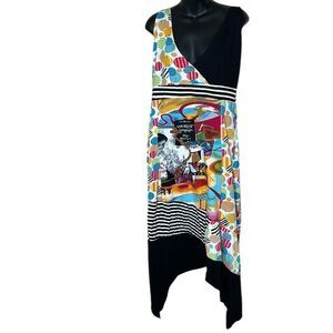 Savage culture assymetrical vintage y2k colorful abstract art to wear large